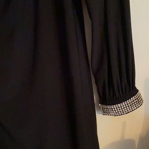 Black one shoulder cocktail dress